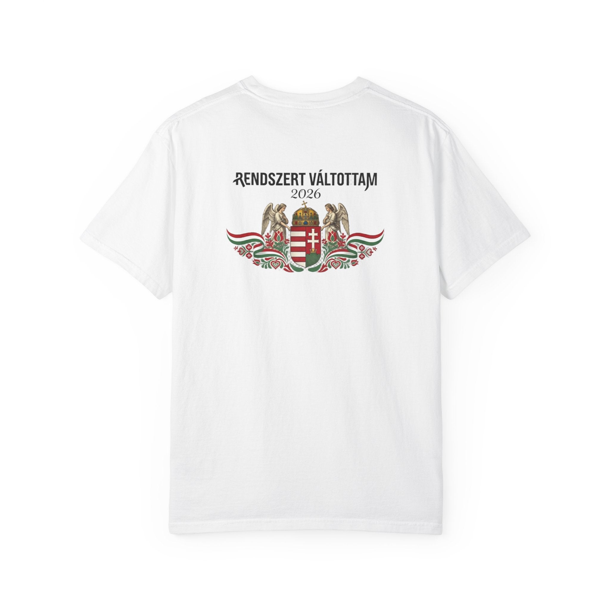 Póló — „Rendszert Váltottam 2026” magyar címeres póló